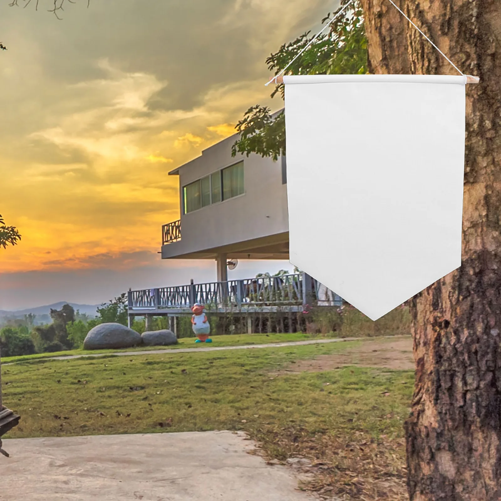 

2 Pcs Blank Garden Flag Flags Yard Decoration Make Your Own to Decorate Diy for