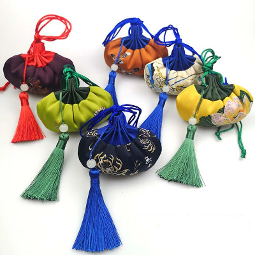 Style Dragon Boat Festival Woman Hanging spike Hanfu Accessories Chinese Gift Portable Empty Bag Embroidery Sachet Pendant