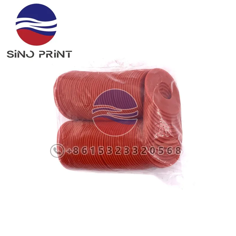 1Bag of 100Pcs Red Rubber Sucker For Printing Machine Flat Red Color 40*15*1mm 40×15×1mm Printer Sucker Machine Spare Parts