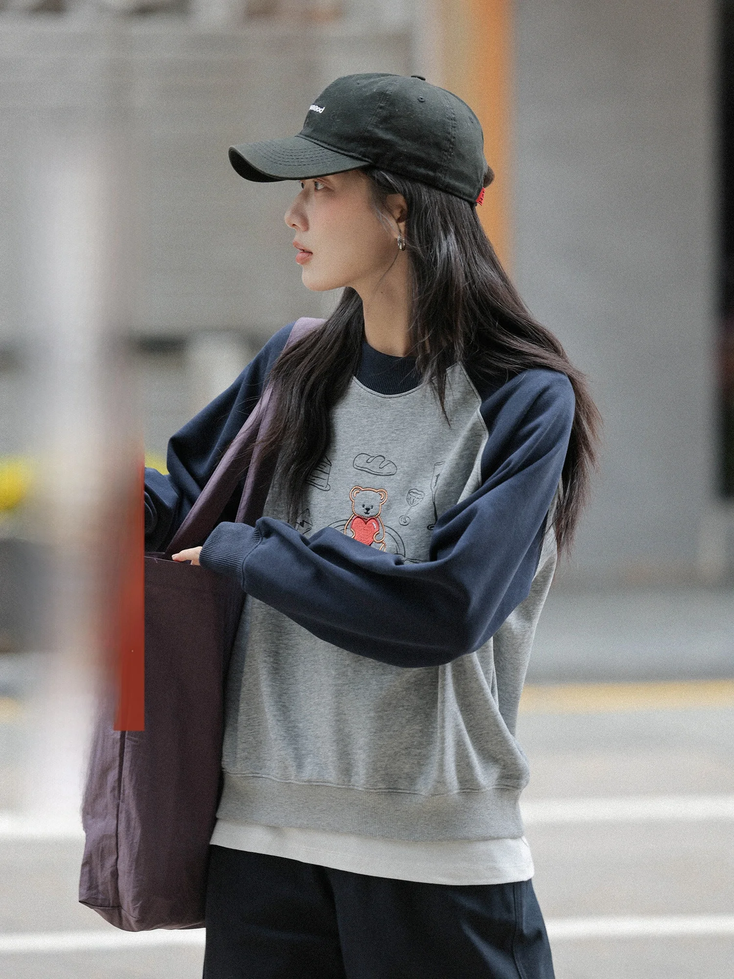 

Женская повседневная толстовка с капюшоном и цветными вставками, с длинными рукавами, круглым вырезом, хлопковая, утепленная, для весны и осени