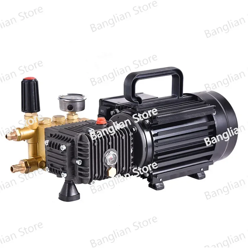 Brass Plated Triplex Plunger Pump Household Washing Machine High Pressure Washer Car Wash 1.6-1.8KW 80-100bar 10LPM