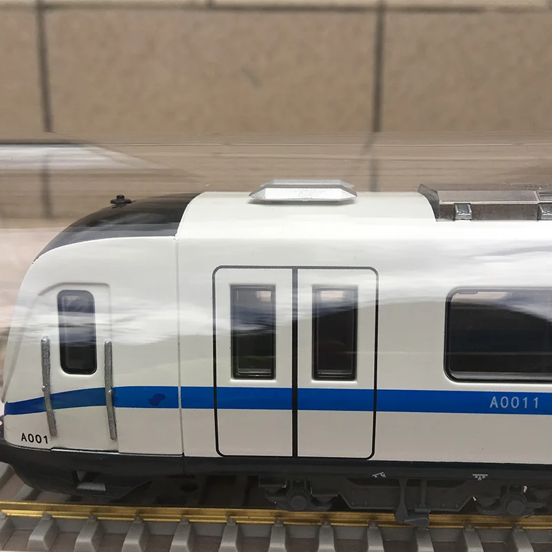 1:68 Scale Lanzhou Metro Line 1 Engineering Vehicle Train Simulation Model Static Vehicle Decoration Room Ornament Display