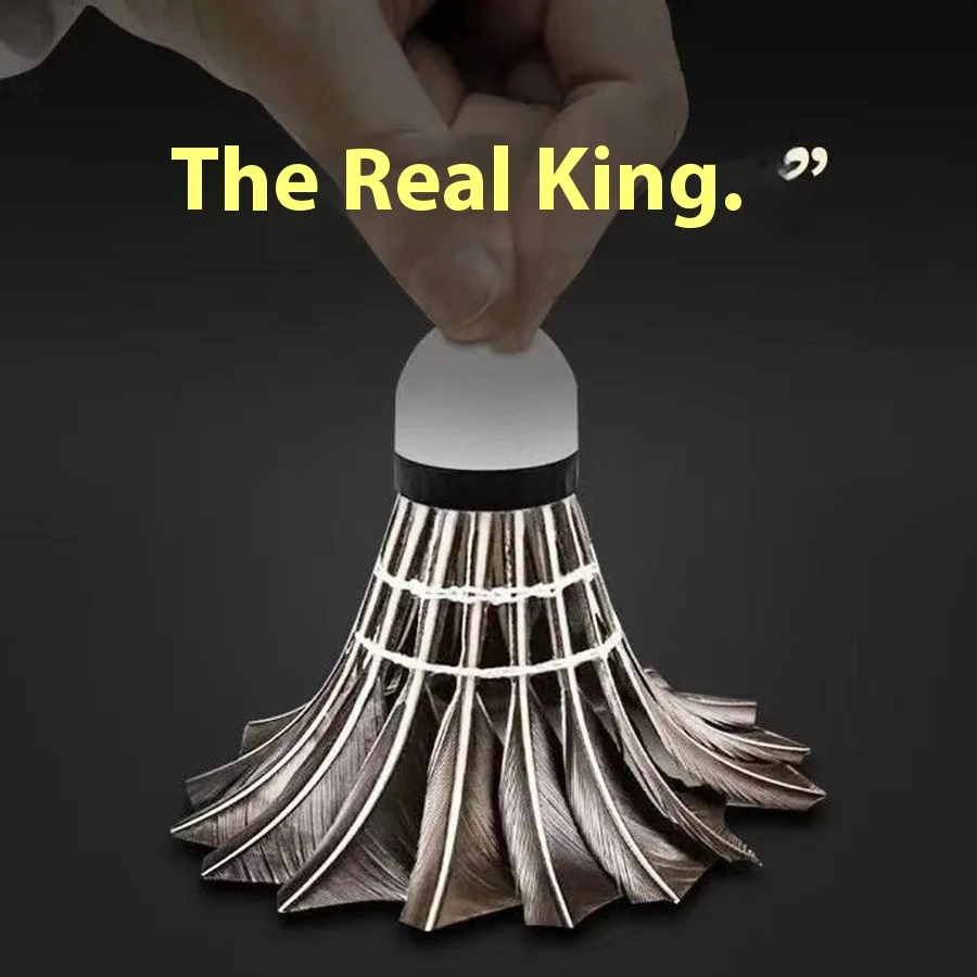 Pluma negra resistente al viento, pluma de pato, bádminton, entretenimiento, entrenamiento, cabeza de espuma, bádminton de barril de alta calidad