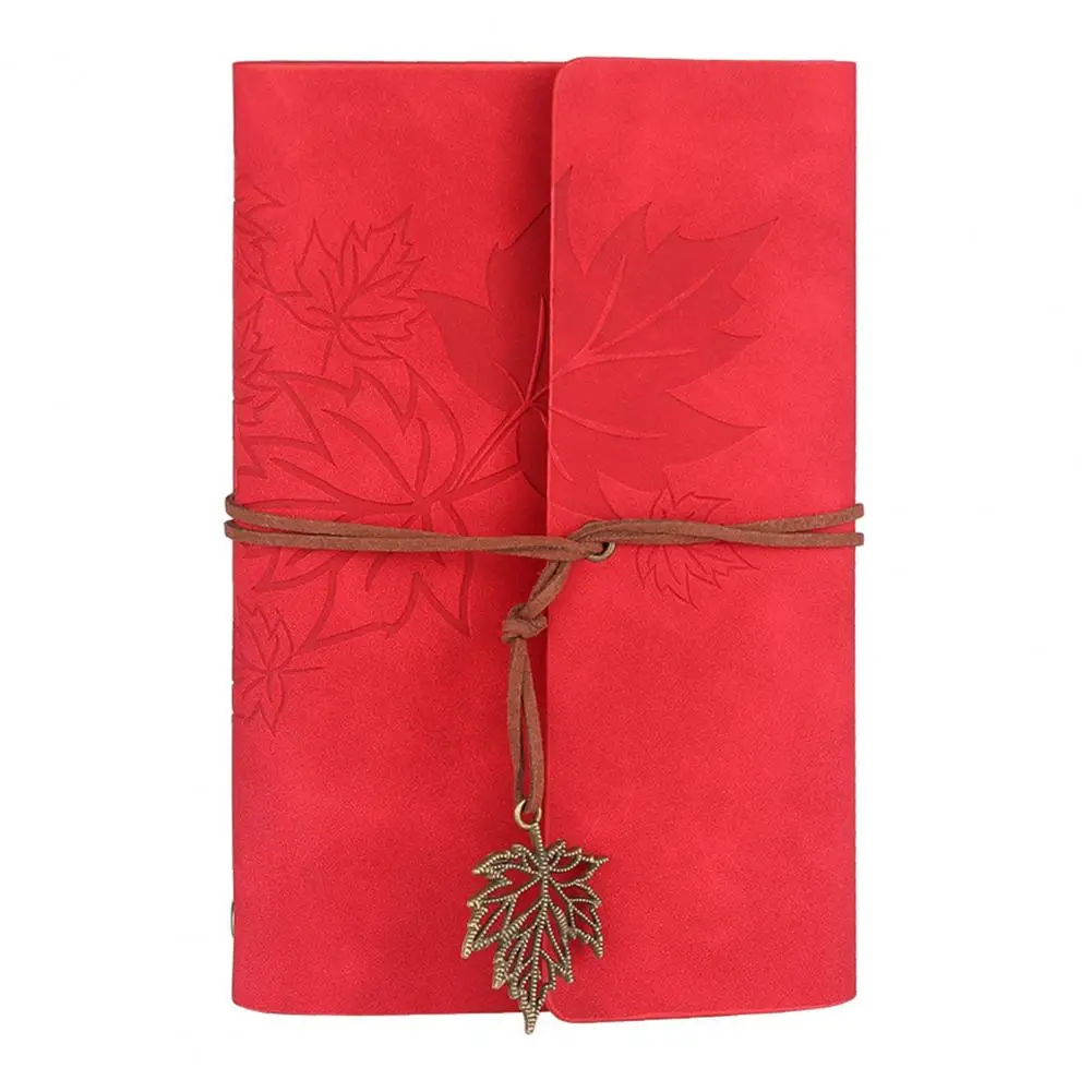 Amplamente aplicado material escolar retro maple leaf print notebook para o presente