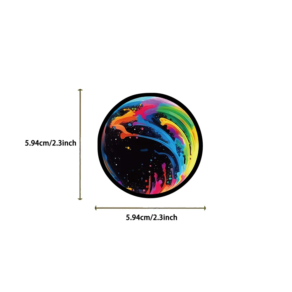 50PCS Cartoon Black Edge Rainbow Graffiti Stickers for DIY Luggage Laptop Skateboard Motorcycle Bicycle Stickers