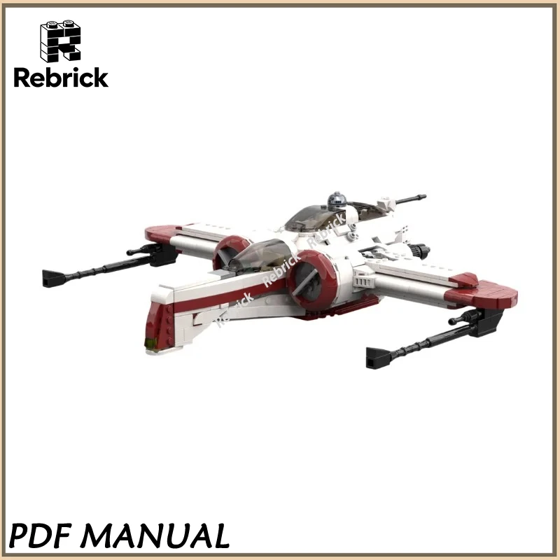 

Sci-Fi Space Fighter MOC Building Blocks ARC-170 Starfighter Model Assembly Bricks Set Display Toy Gift