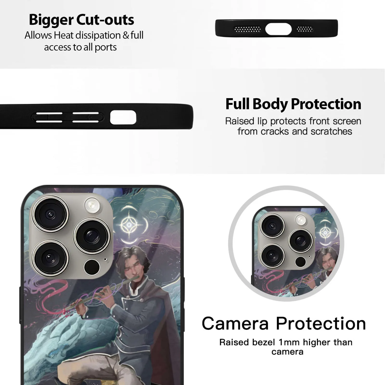 Hoid The Magicians Tarot Cards حافظة من الزجاج المقسى لهاتف آيفون 16 13 14 15 Pro Max 11 12 7 8 Plus غطاء Storms File Hey Brandon