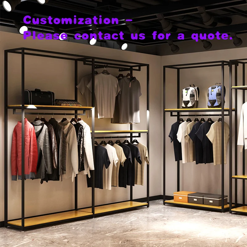 

custom.Wood Clothing Shops Decorations Wooden Clothes Rail Shelf Bracket Designs