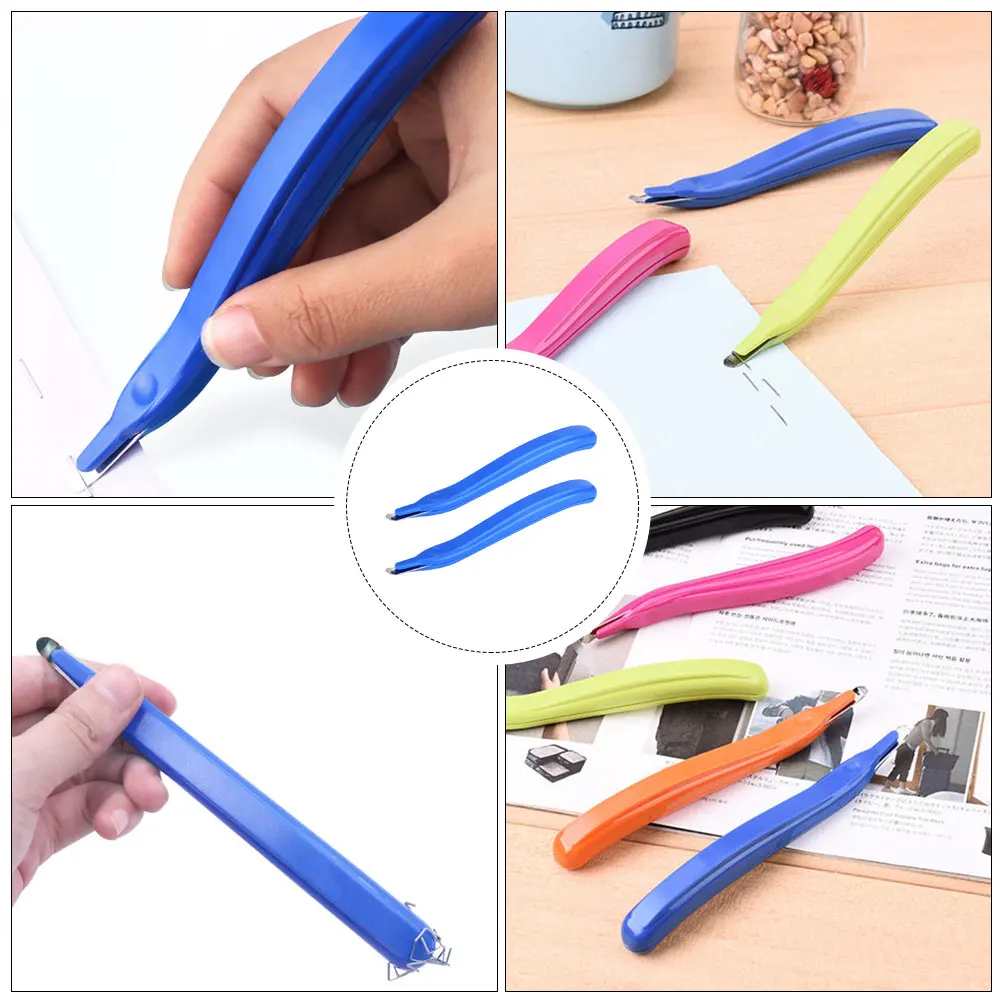 

2pcs Magnetic Staple Remover Quick Removal Lightweight Compact Design Suitable for School Office Maintenance Pen Shaped