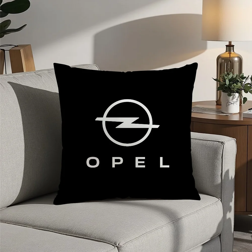 

O-OpelsS Car Logo Pillow Case Plush Fabric Soft Pillowcase Double Sided Print Cushion Cover Household Gifts