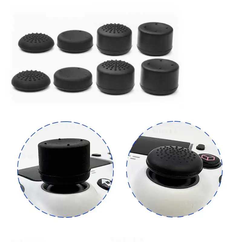 8PCS Protetores de Silicone para Controle de PS5/PS4/Xbox Series X/S/Switch, Capas Antiderrapantes para Joystick