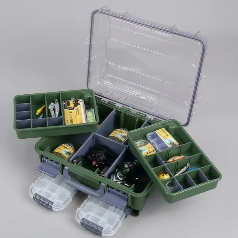 

Outdoor Camping Fishing Box Portable Waterproof Fish Bait Organizers Camping Storage Box For Hiking Trip Fishing