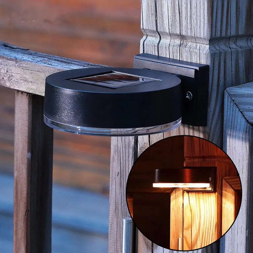 Outdoor Solar Wall Lamp 2-color Outdoor Waterproof Energy Saving Wall Mounted Solar Light Garden Fence Street Lights