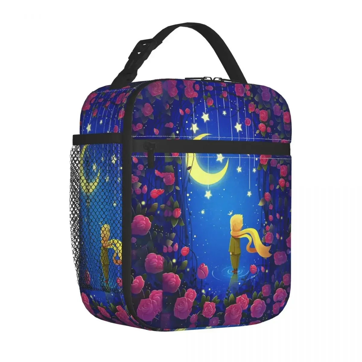 Insulated Lunch Bags The Little Prince Le Petit Fox Rose France Stars Lunch Container Thermal Bag Tote Lunch Box College Travel