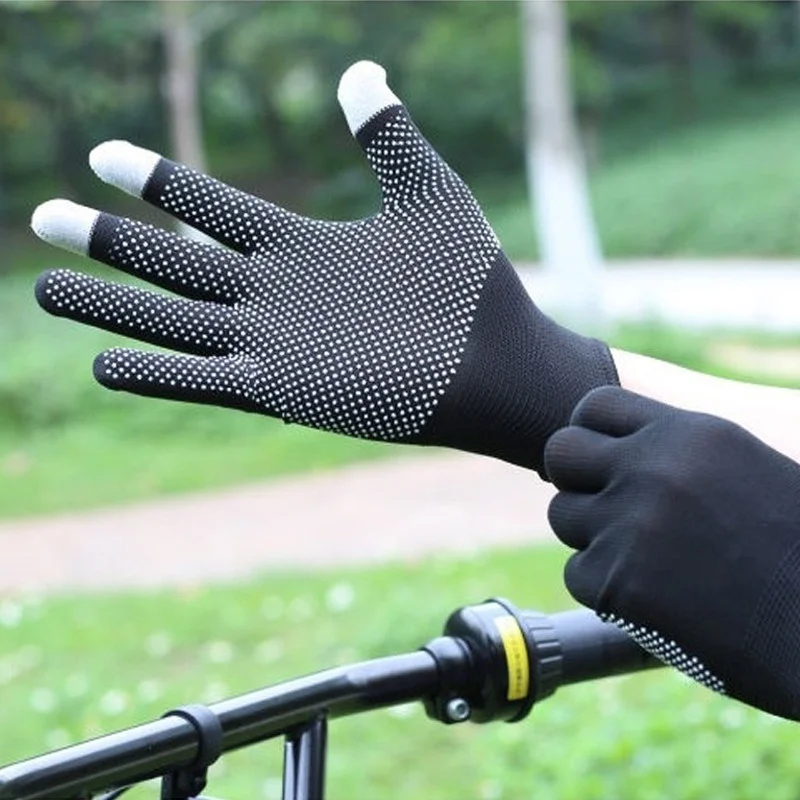 Guantes antideslizantes para montar al aire libre para hombres y mujeres, guantes de pantalla táctil, ligeros, finos, transpirables, Anti-uv, a