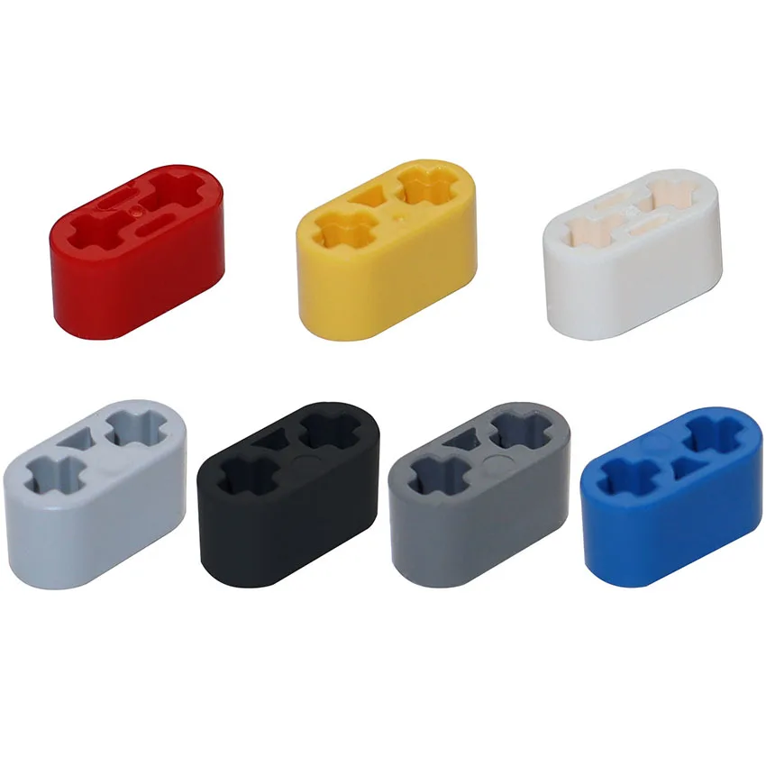 New Technical Liftarm 20PCS Thick 1x2 with 2 Axle Hole Cross Hole Assembles Particles DIY Bricks MOC Parts Building Blocks Beams