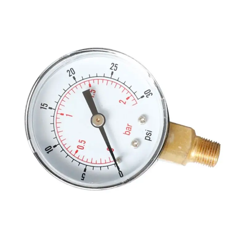 Y50 Radial Pressure Gauge 1/4BSPT 52mm Good Airtightness Used on Air/Gas/Water Dropship