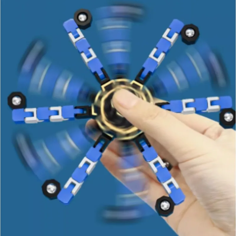 Spinner Luminoso Deformabile Antistress per Bambini e Adulti, Giocattolo Sensoriale Rotante Impilabile Anti-Ansia