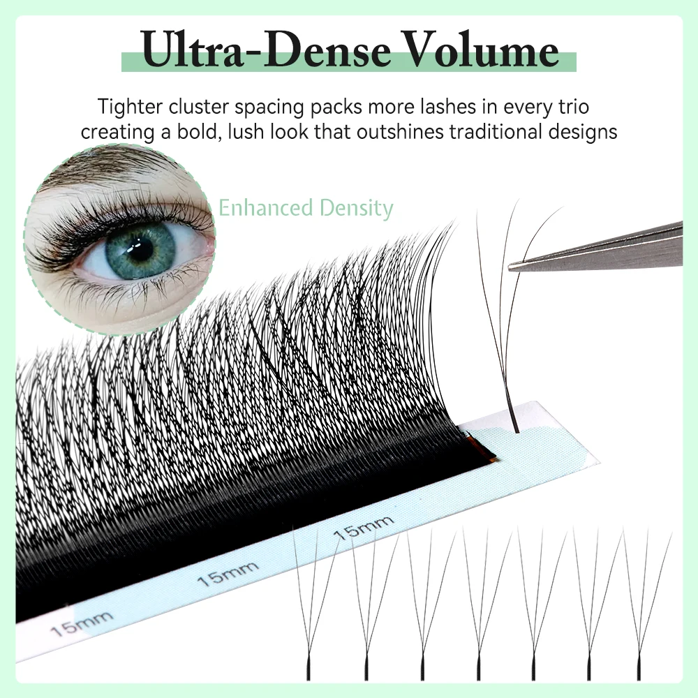 Yelix nouveau 3D W forme petite ouverture Extension de cils préfabriqués Volume cils L M étroits 3D W cils Faux cils outils de maquillage