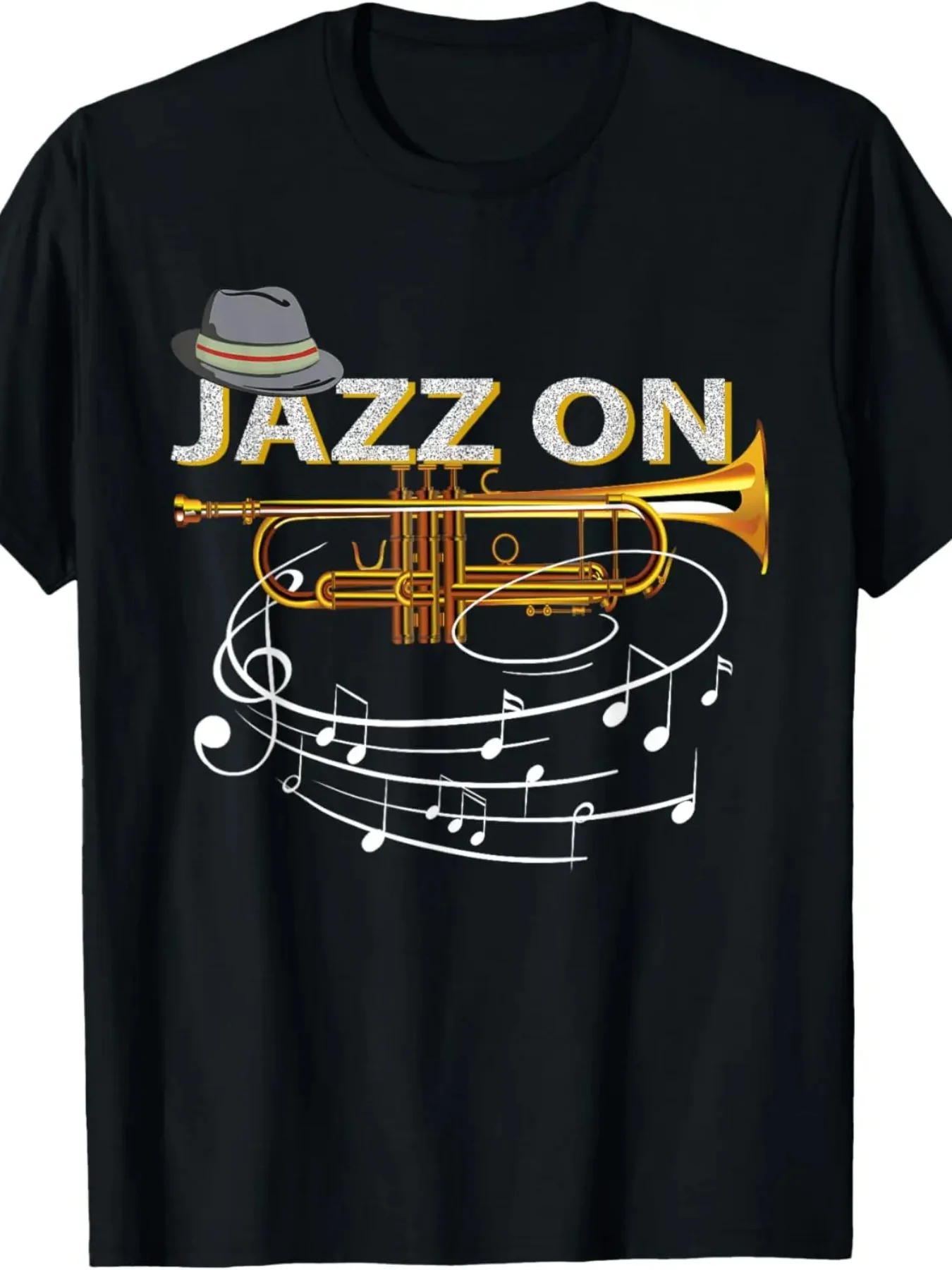 A Personalized T-Shirt Featuring Vintage Jazz Themes for Trumpet Players And Blues Music Enthusiasts, Suitable for Both Men And Women. This Summer 2025 Short-Sleeved Shirt Is Made of 220G Pure .