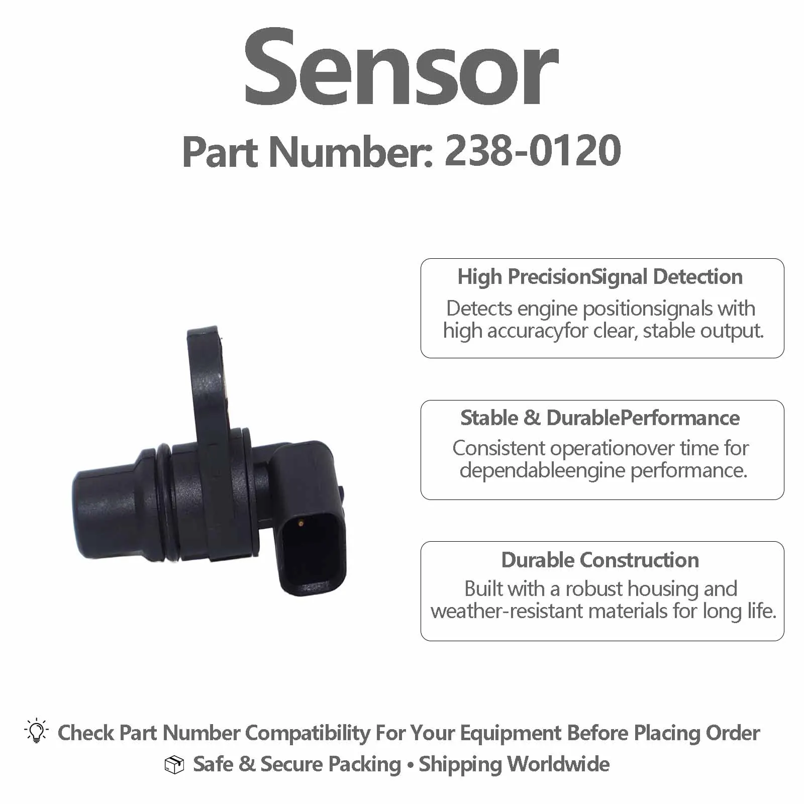 238-0120 Crankshaft Position Sensor For Caterpillar CAT M315D2 M322D MH MH3026 MH3024 M318D M320 M318F M320F M324D2 MH M318D MH