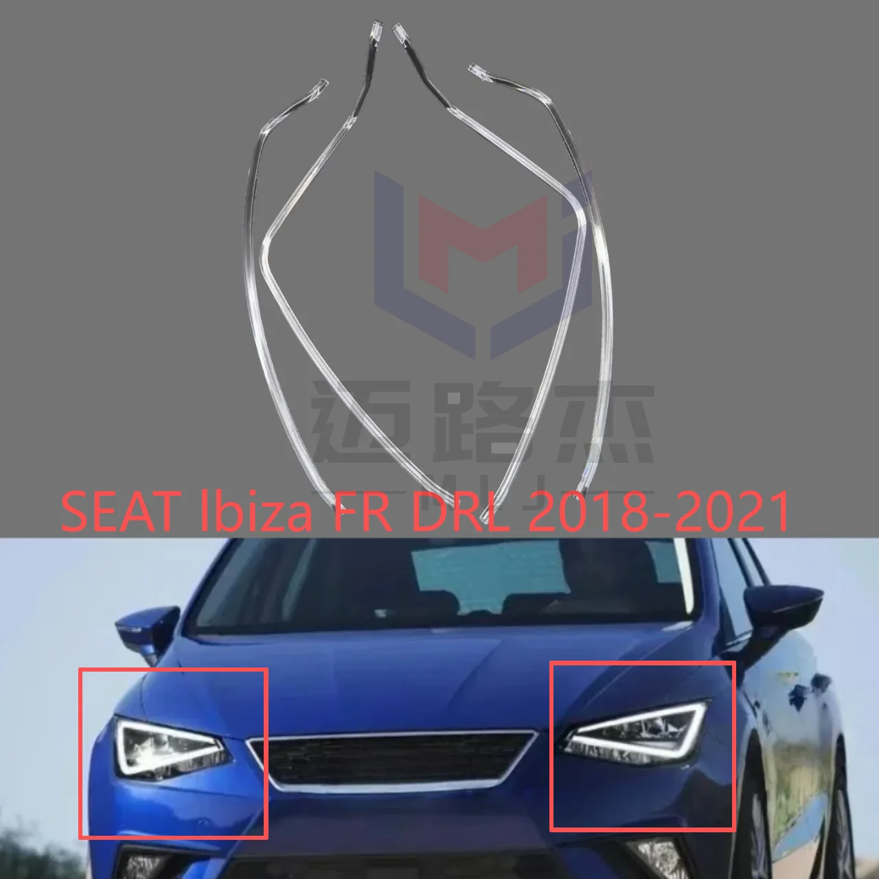 

Для SEAT Ibiza FR 2018 2019 2020 2021, автомобильные аксессуары, светодиодные фары DRL, акриловые трубки, дневные ходовые огни, ангельский глаз
