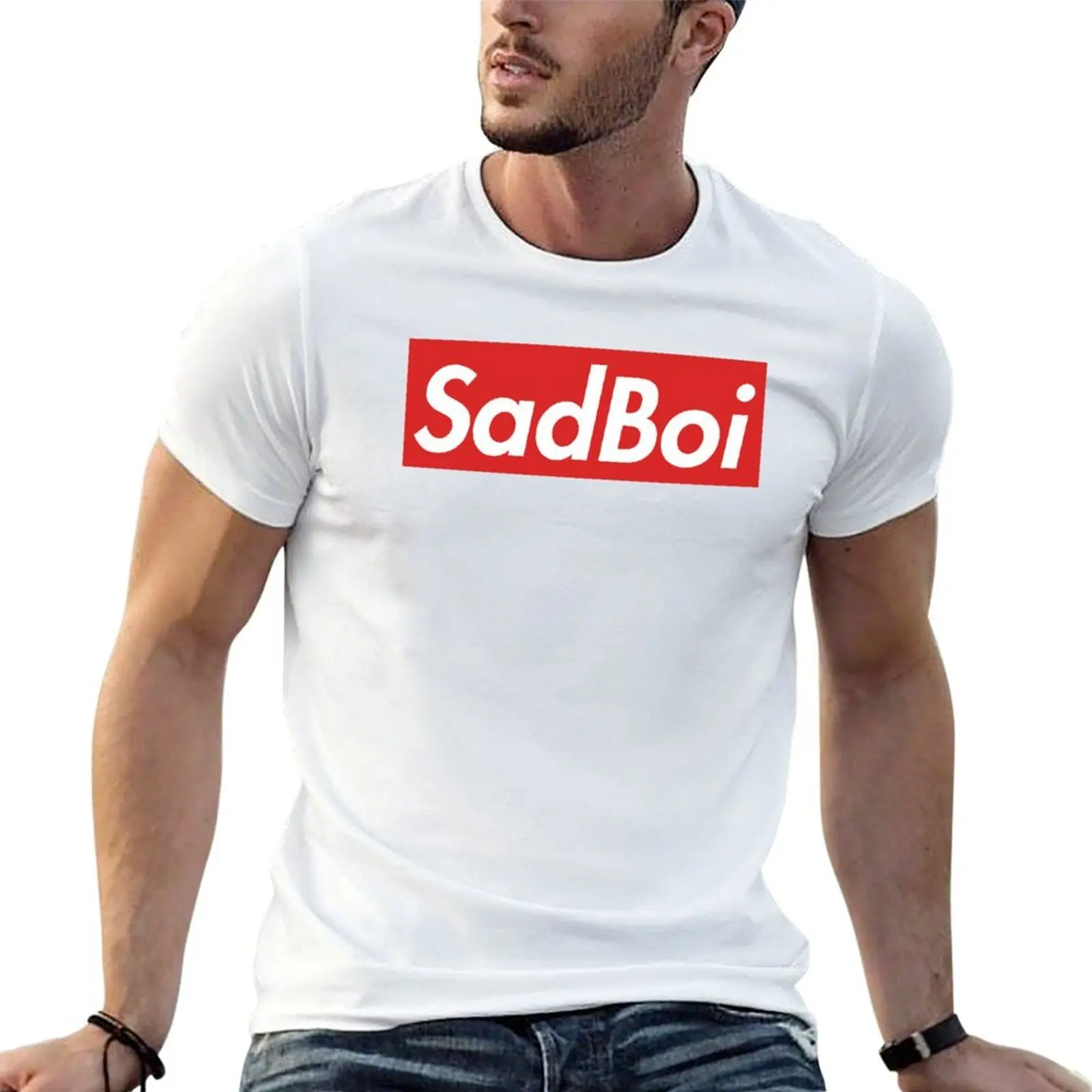 Sadboi T-Shirt man t shirts for men casual t shirts with prints black cotton t-shirt plain for man package T-Shirt