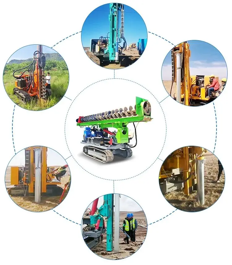 China Factory's New Mini Hydraulic China Factory's New Mini Hydraulic Small Ground Hydraulic Screw Earth Auger Pile Driver