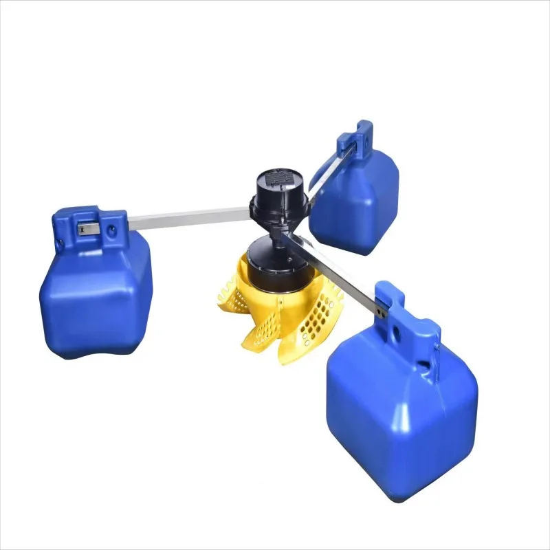 Aerator impeller blasts air and pushes waves Aquaculture high-power water wheel