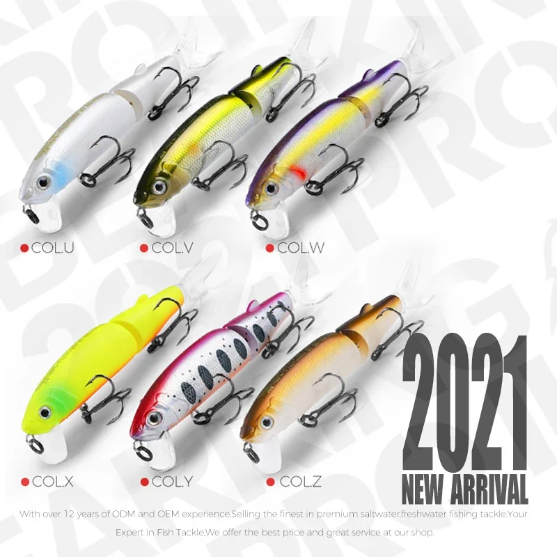 Bearking 11.3cm 13.7g  hot fishing lure minnow quality professional bait swim bait jointed bait equipped black or white hook image 3