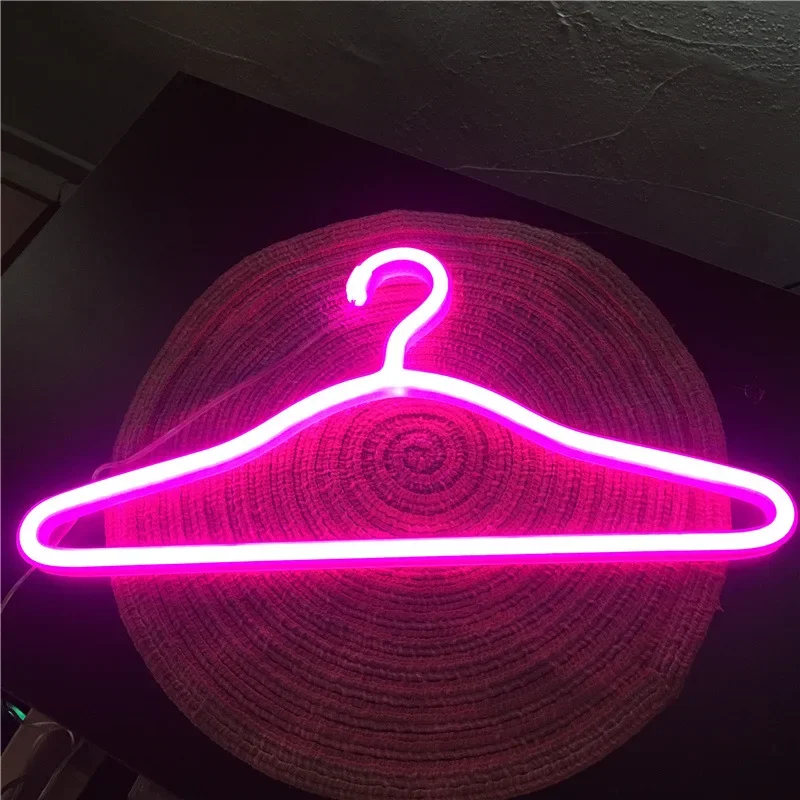 Hanger LED Neon Sign USB Powered Neon Night Light for Room Bedroom Store Holiday Wall Decoration Neon for Grils Holiday Gift