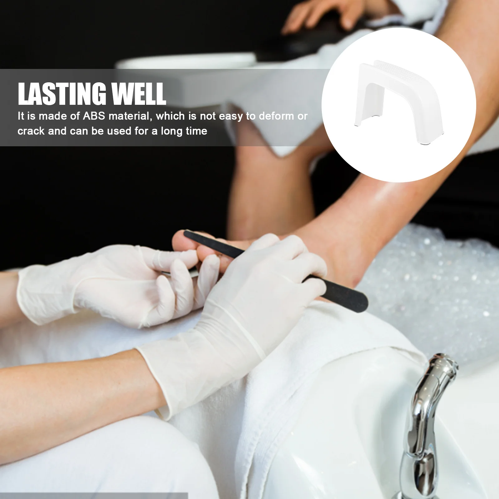 

Pedicure Foot Rest Non-Deformable Durable Support Board Comfortable Foot Stool for Pedicure Salon Home Nail Art Care