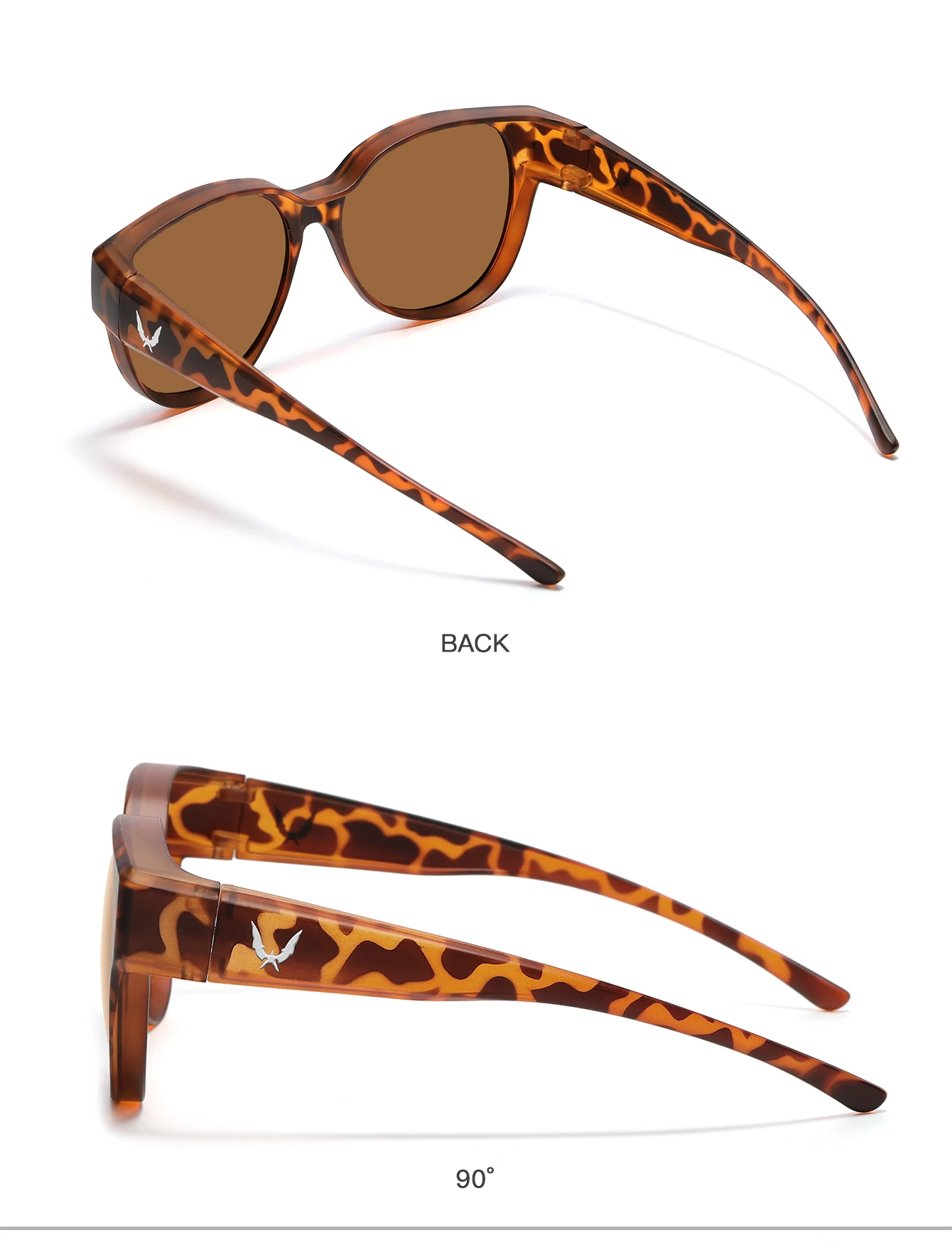 KAROS Modische quadratische polarisierte Sonnenbrille zum Überziehen von Myopie-Korrekturbrillen für Männer und Frauen, Vintage-Brille zum Angeln und Fahren – Detail 15