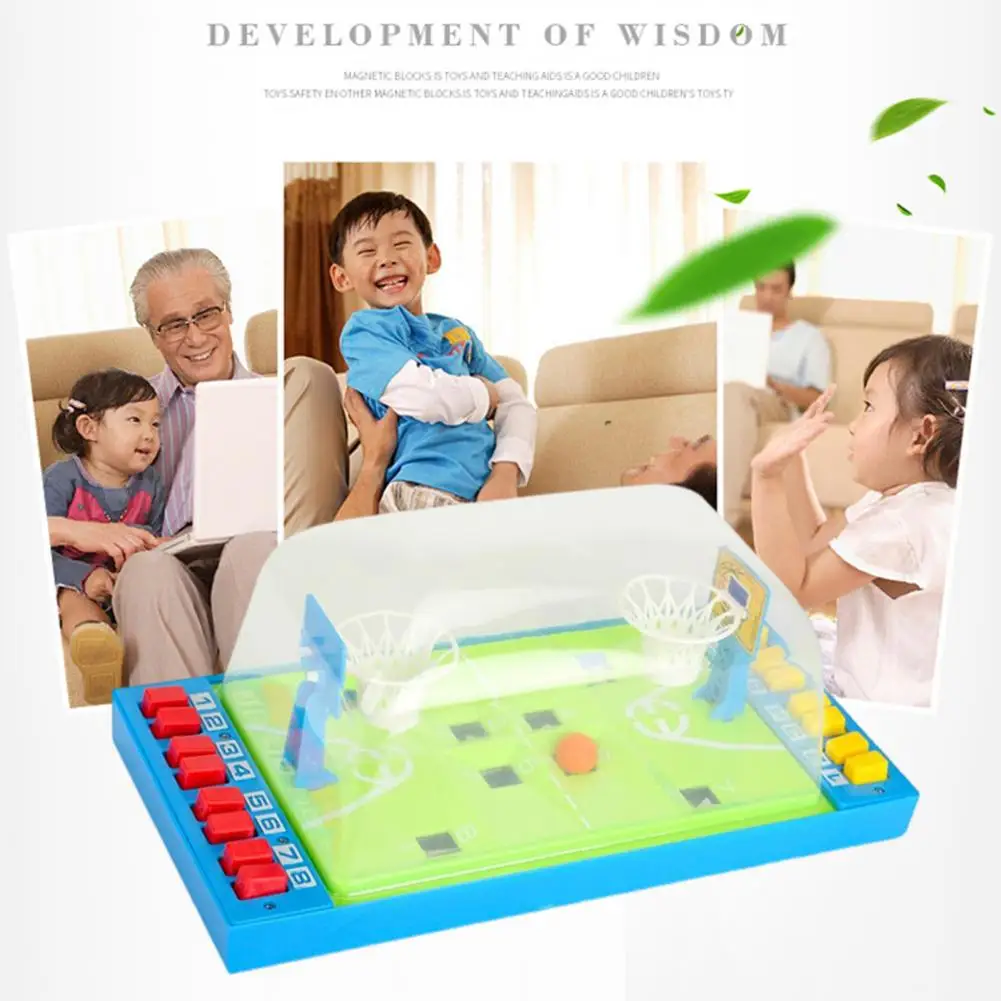 Finger Push Basketball Game Educational Basketball Board Game for 2 Players Finger Push Launching Toy with Mini Court for Indoor