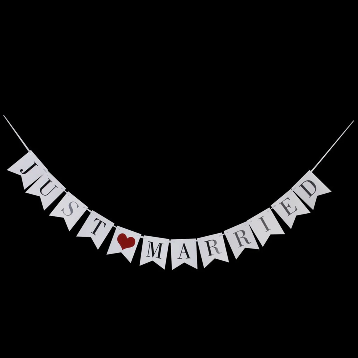 

Letter Lace White Just Married Banner Wedding Decorations for Ceremony Flags Welcome Sign Party Bunting Getting