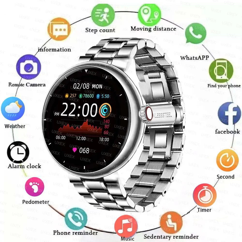

New Women Smart Watch Men Full Touch Screen Bluetooth 5.2 Call Waterproof Watches Sports Fitness Tracker Factory Watches Ladies