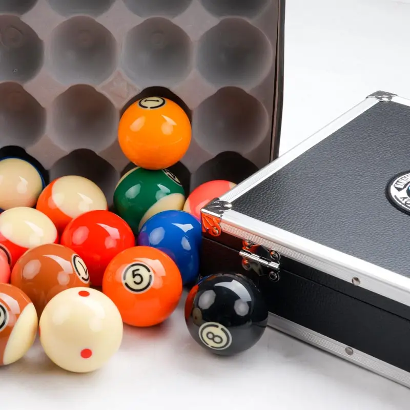 Juego de bolas KONLLEN AXD para billar, 16 Uds., bolas de resina de 57,2mm, incluye caja de bolas, bolas para mesa de billar, accesorios para billar