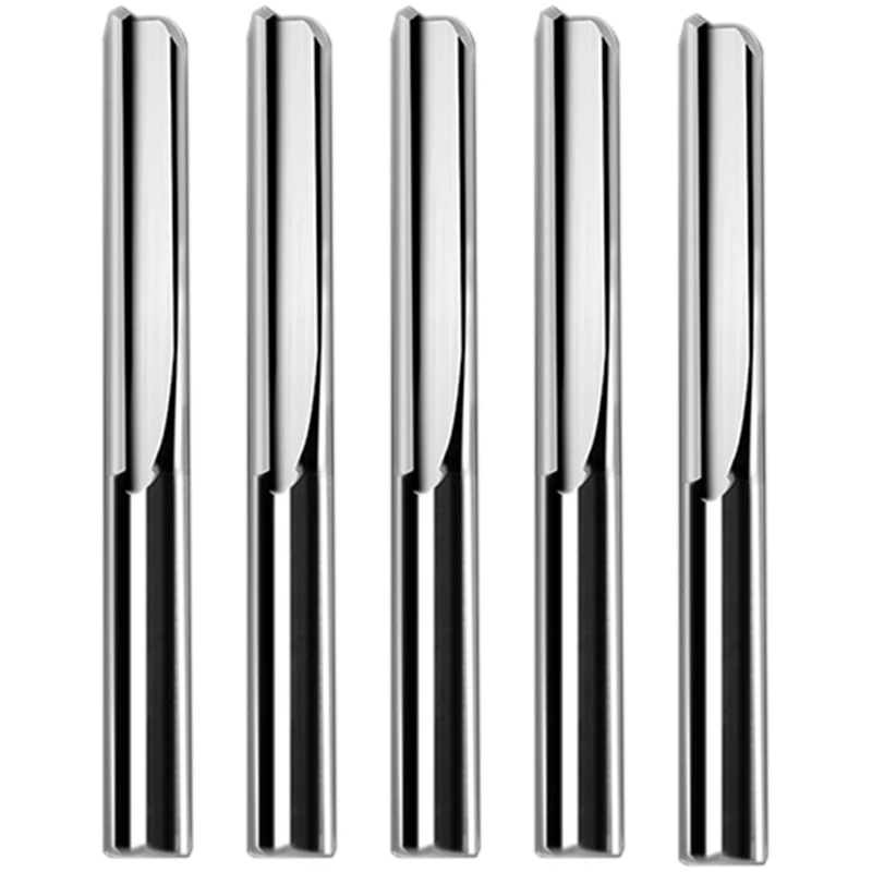 

ABNC-5Pcs/Lot 6x32mm Two Flutes Straight Router Bits for Wood CNC Straight Engraving Cutters Carbide Endmills Cutting Mil