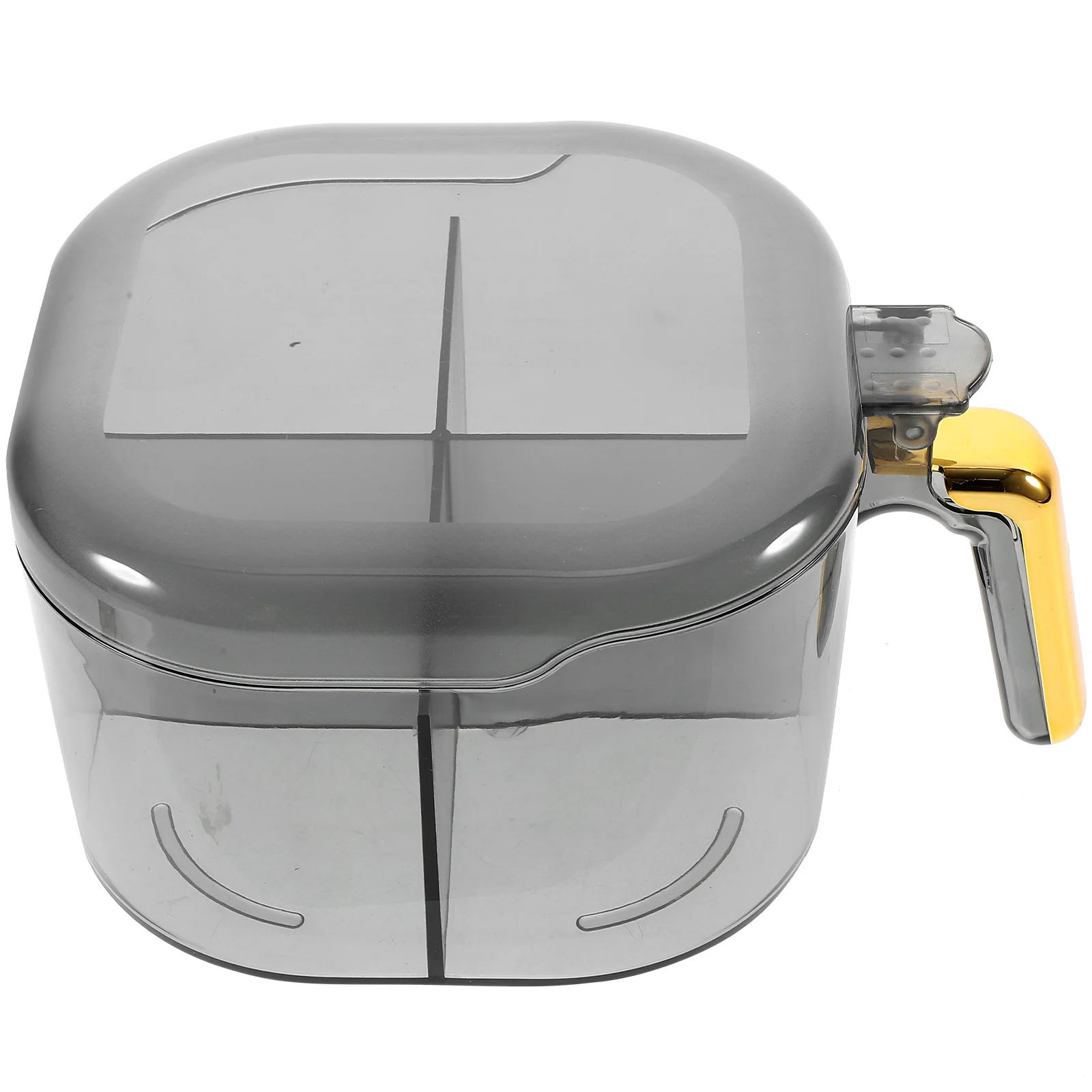 

Sealed Storage Box 4 Grid Condiment Jar Transparent Container Salt Sugar Holder Kitchen Supplies Plastic seasoning