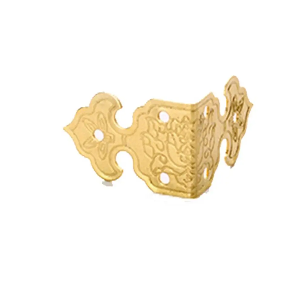 8 قطعة الحرف الزخرفية المعدنية N1N صندوق قدم الساق حافة غطاء حامي ركن بين قوسين الأثاث الأجهزة ركن حامي