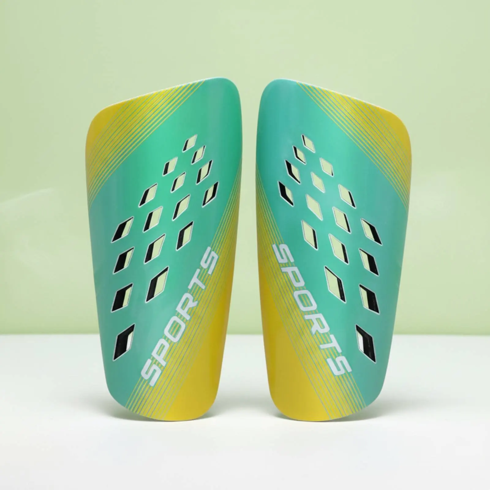 

Soccer Shin Guards Breathable Football Shin Protectors Hollow Leg Guard Lightweight Sports Protection Anti-Slip Fit for Adults