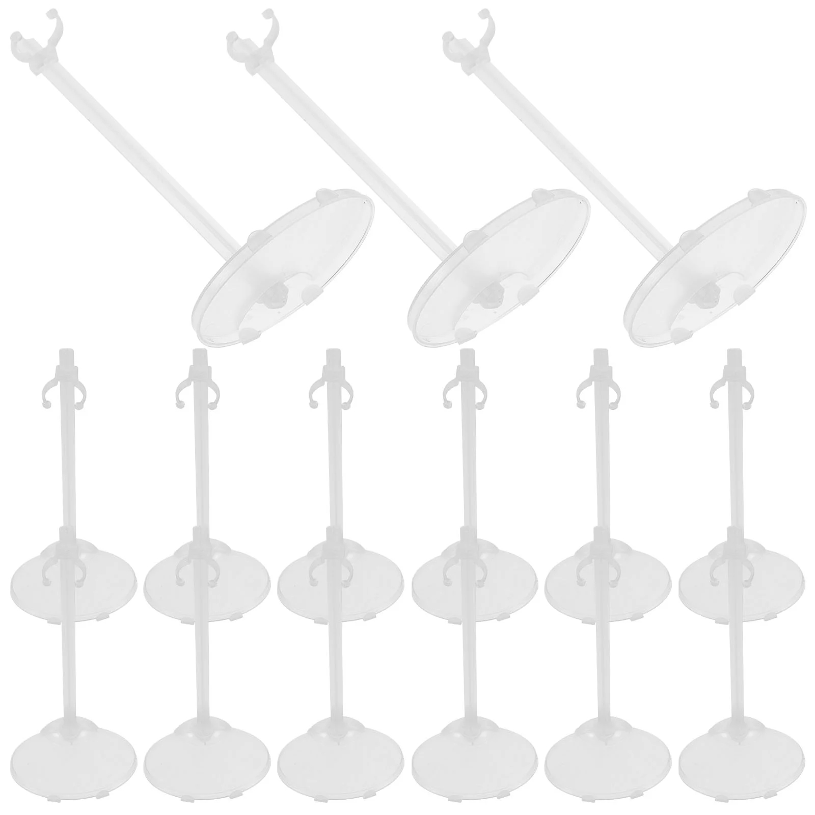 15 Pcs Toy Shelf Standing Baby The Marionettes Dollhouse Plastic Display Rack