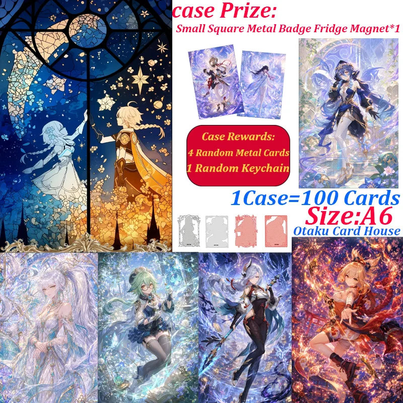 Genshin Impact Card Luminous Ensemble Shikishi Board Liuguang Qunfu Series Holographic Glitter Edge Collectible Anime Character
