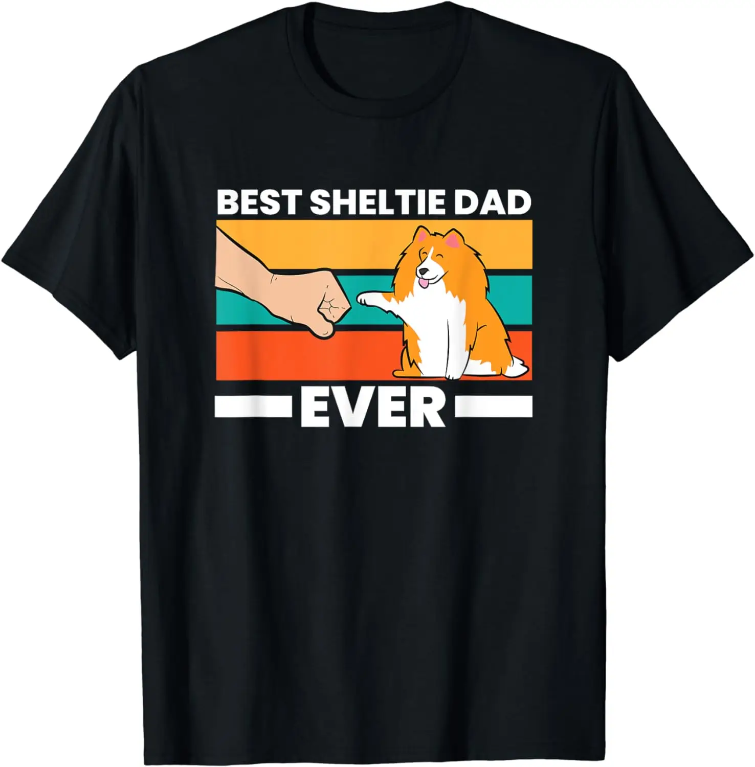 

Best Sheltie Dad Ever Sheepdog Papa Shetland Sheepdogs T-Shirt