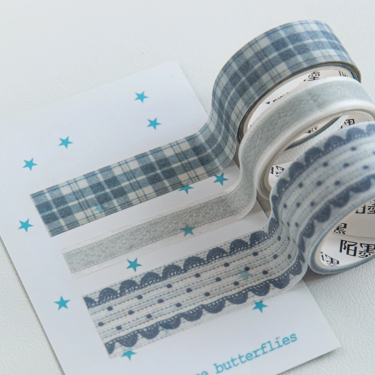 3 Rolls Handmade Lace Series Glitter Sand PET Tape Set For Scrapbooking DIY Journal Decoration Gift