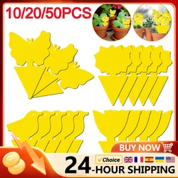 50-10Pcs Sticky Traps Fruit Fly Trap Yellow Sticky Bug Trap for Indoor Outdoor Use Insect Pest Control Garden Strong Glue Plant