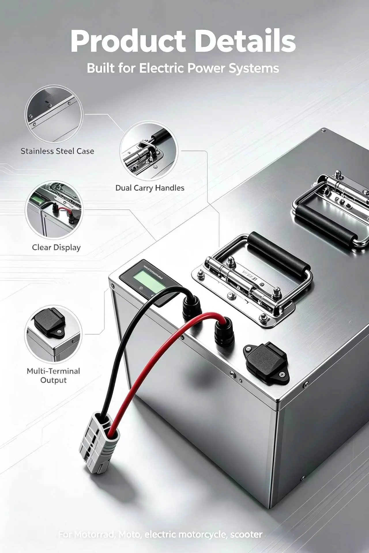 72V 80Ah 100Ah 120AH Lithium Li Ion Battery Pack Bluetooth BMS for 5000W 8000W 10KW Motorrad Moto Roller Vélo Électrique