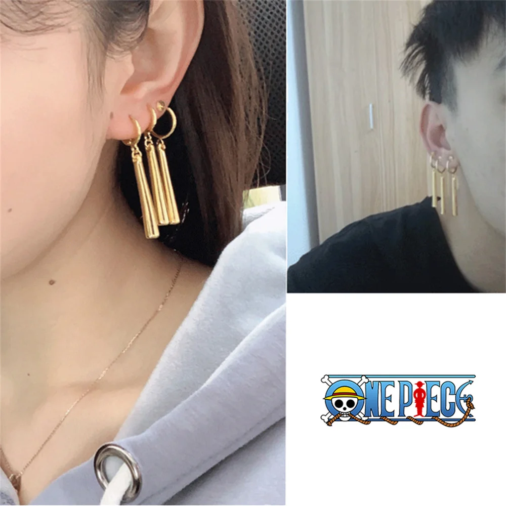 One Piece Zoro Earrings Creative Without Ear holes Earrings One Piece Same Personalized Ear Clips Men Women Accessories Gift