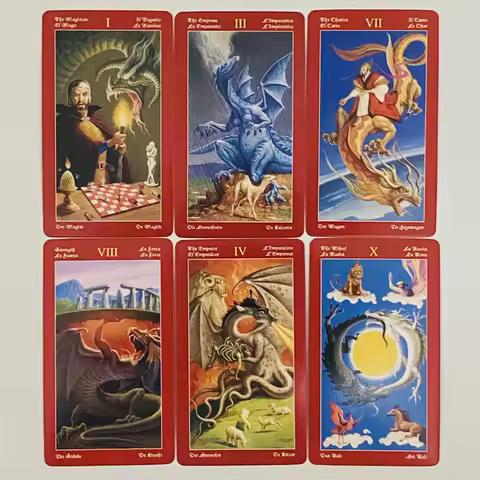 Dragons Tarot cards 78pcs English tarot de los dragones Various Dragons In deck Oracle Card Fate Divination
