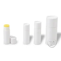 Tubos de realce de papel Kraft de 12g/0,4 oz, embalaje cilíndrico cosmético de cartón, contenedor desodorante para bálsamo labial